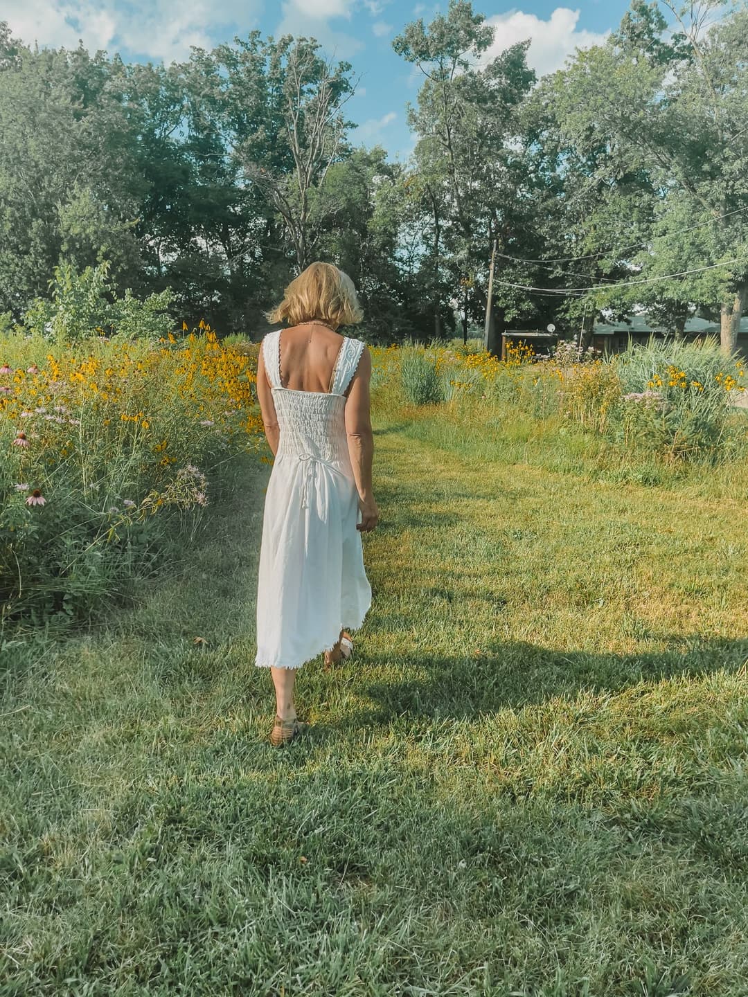 Colleen walking in nature